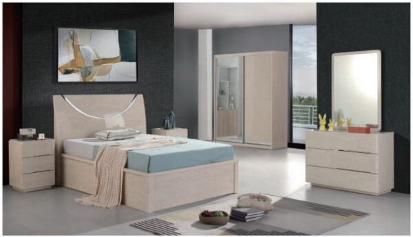Half Moon Twin High Gloss Bedroom Set