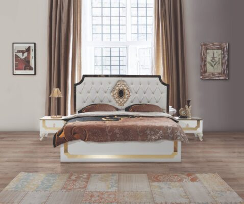 Soft White King Size Bed